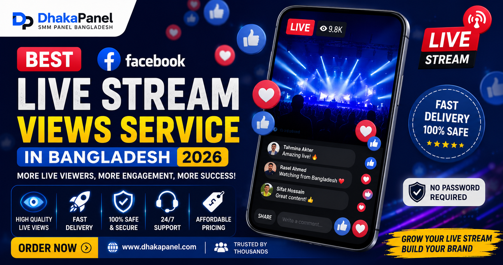 Best Facebook Live Stream Views Service in Bangladesh 2026