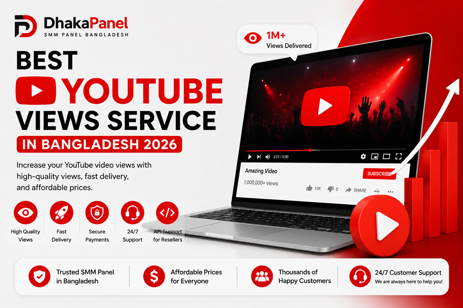 Best YouTube Views Service in Bangladesh 2026