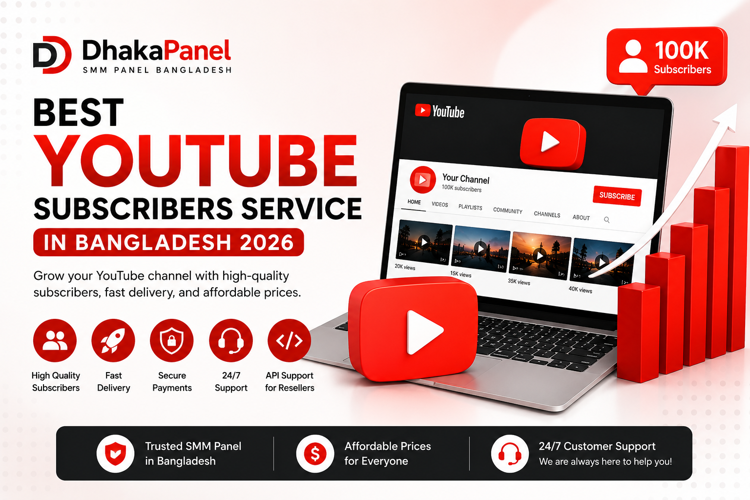 Best YouTube Subscribers Service in Bangladesh 2026