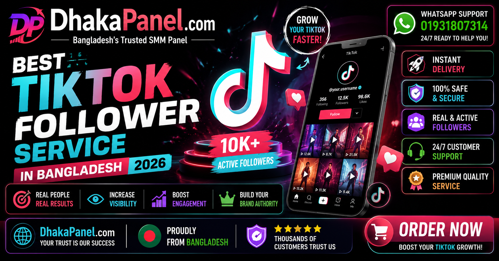 Best TikTok Follower Service in Bangladesh 2026